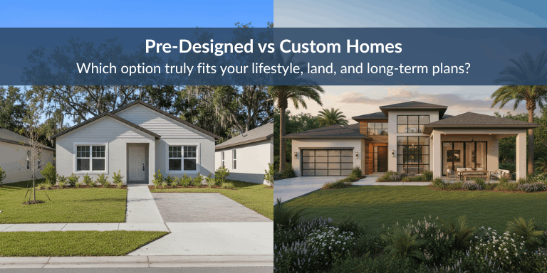 Understanding the differences between custom and pre-designed homes in Gainesville