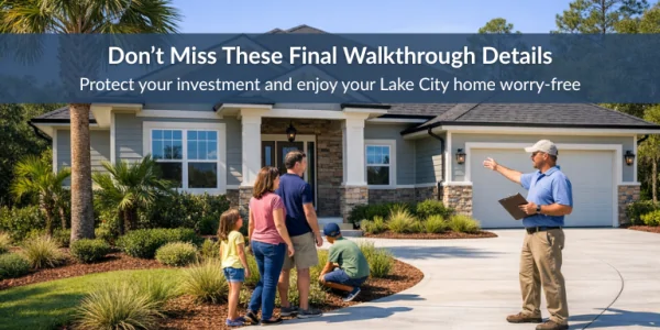 final walkthrough by expert custom home builder in Lake City